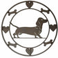 Round Dachshund Metal Wall Art 40cm