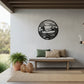 Round Friendly Duck Metal Wall Art 60cm