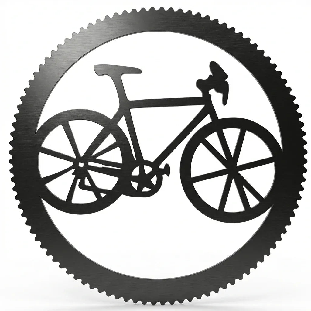 Bulk 4 Round Bike & Cog Wall Art 45cm