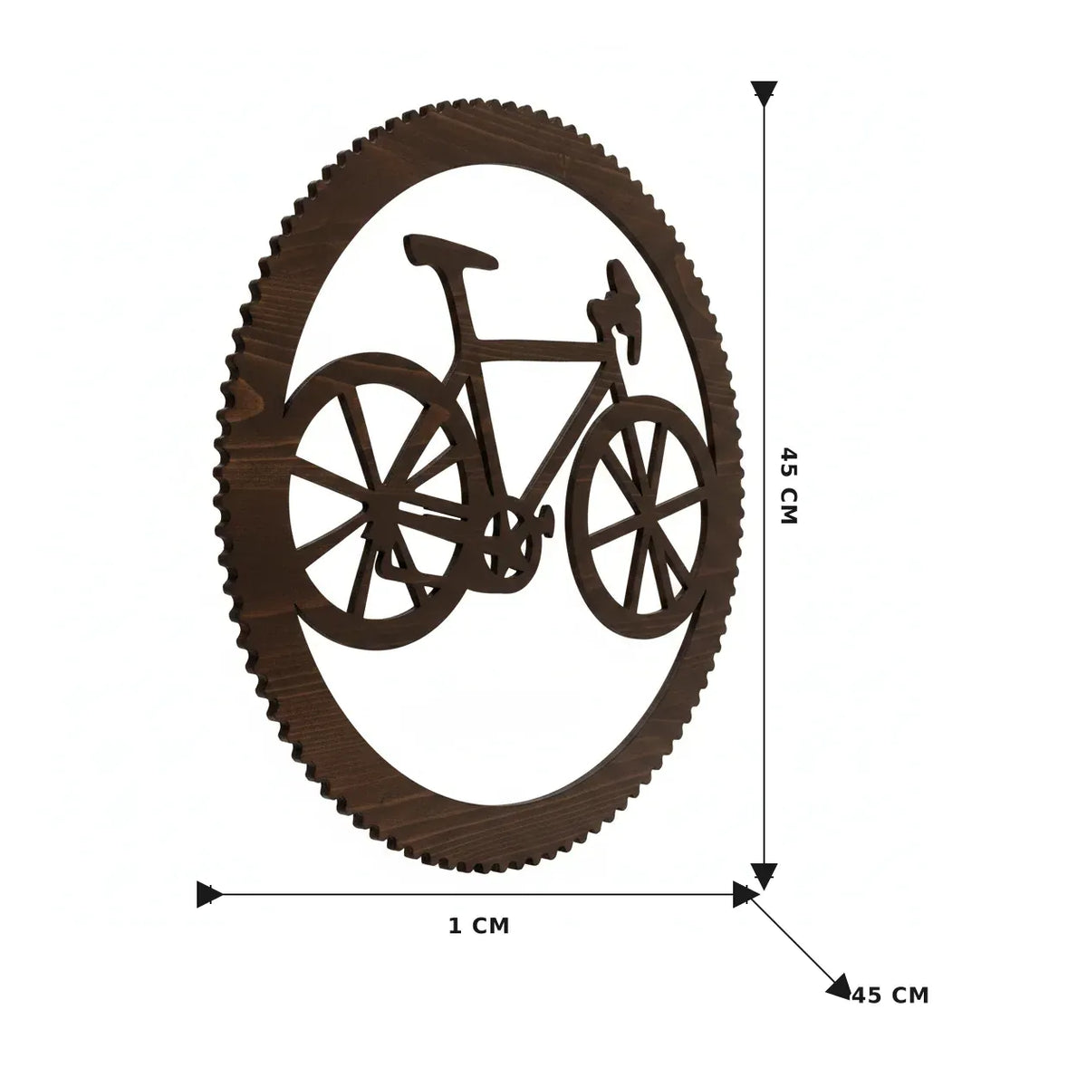 Bulk 4 Round Bike & Cog Wall Art 45cm