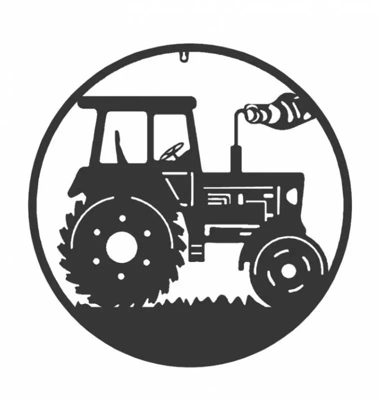 Tractor Farm Metal Wall Art 62cm