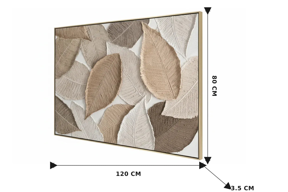 Modern Leaves Artwork 120x80cm