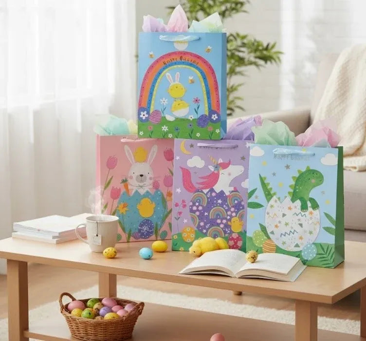 bulk 24 Easter Playmates Gift Bag Xlarge 4 Asst
