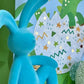 Bulk 12 Flocked Sitting Bunny 23cm 4 Asst