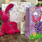 Bulk 12 Flocked Sitting Bunny 23cm 4 Asst