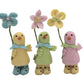 Bulk 12 Handmade Felt Bird W Flower 20cm 3 Asst