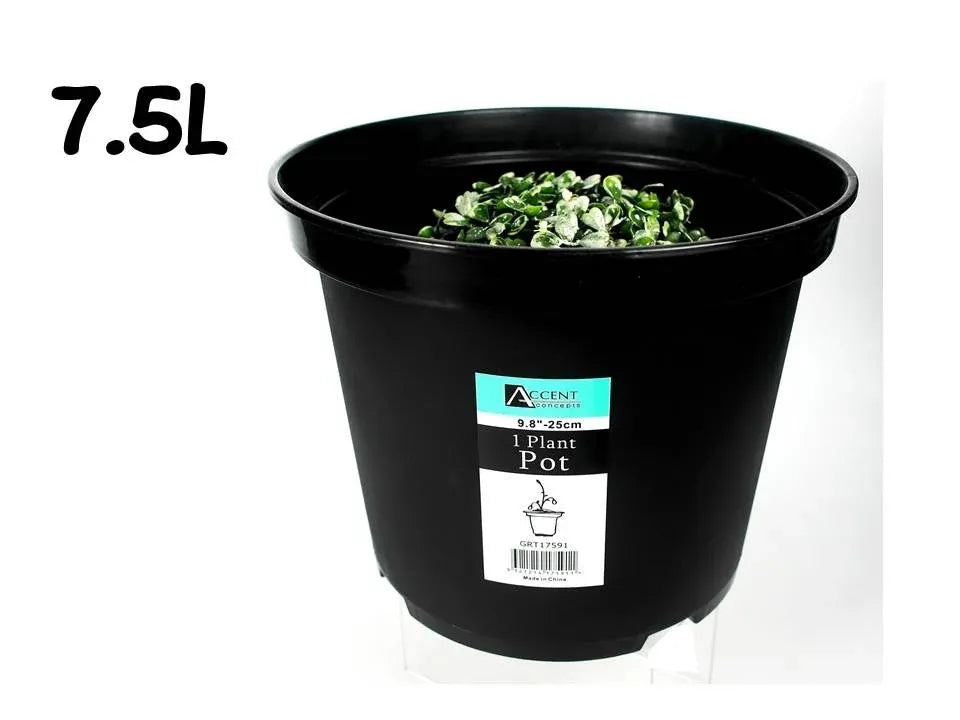 bulk 24 Large Garden Planter Pots 7.5Lt 25cm