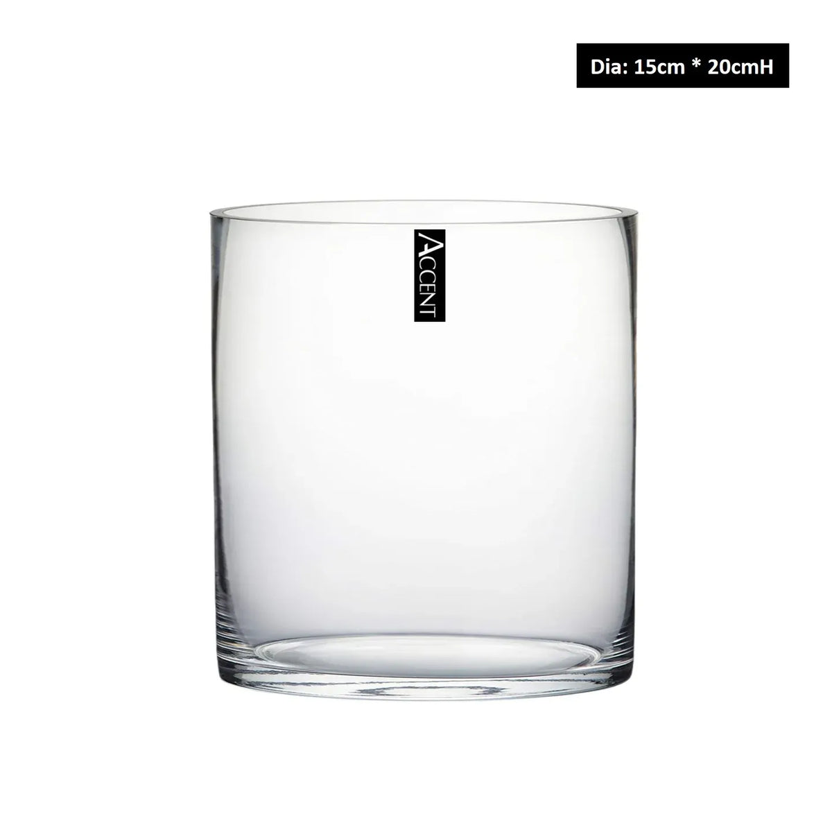 bulk 6 Glass Cylinder Vase 20cm