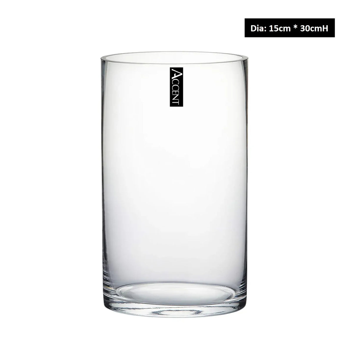Bulk 6 Glass Cylinder Vase Flower 30cm - 15cm Diameter