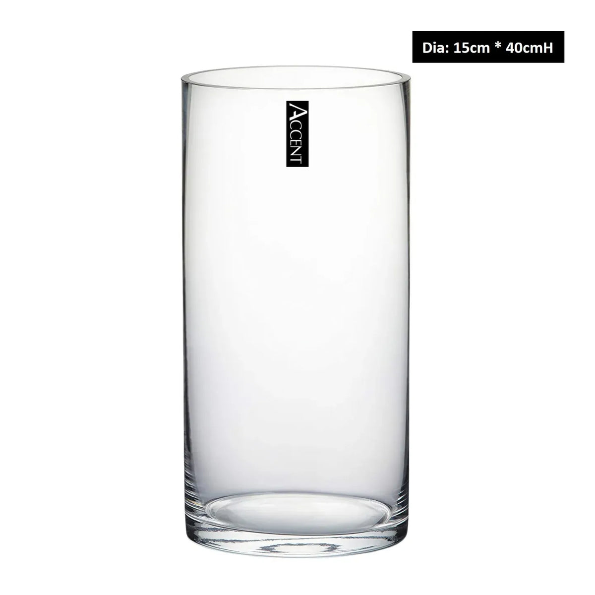 bulk 6 Glass Cylinder Decorative Vase 40cm