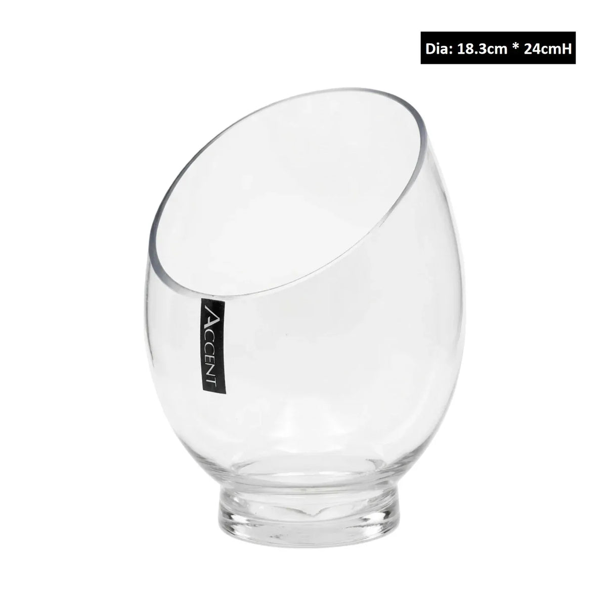 bulk 6 Glass Angle Top Vase 24cm
