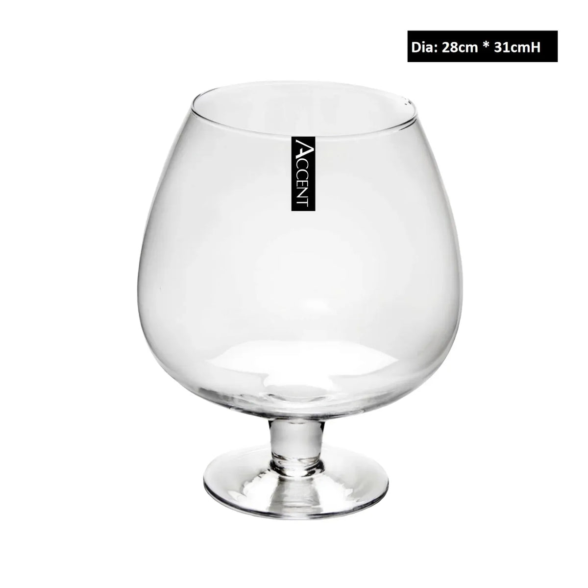 bulk 2 Glass Brandy Balloon Vase 31cm