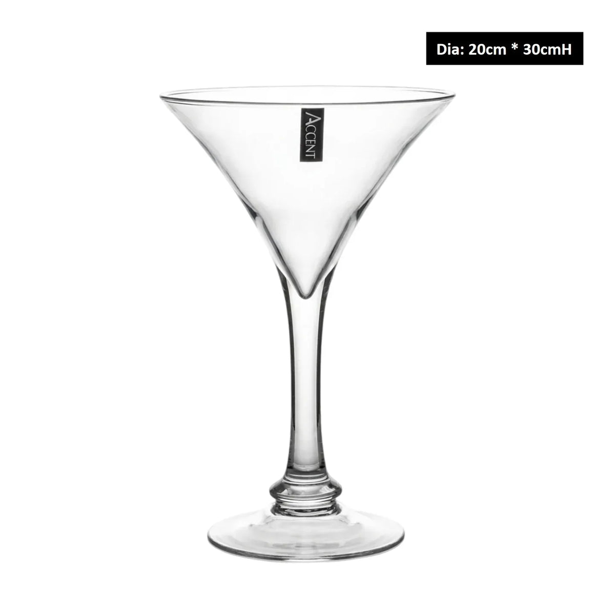 bulk 4 Glass Vase Martini 30cm
