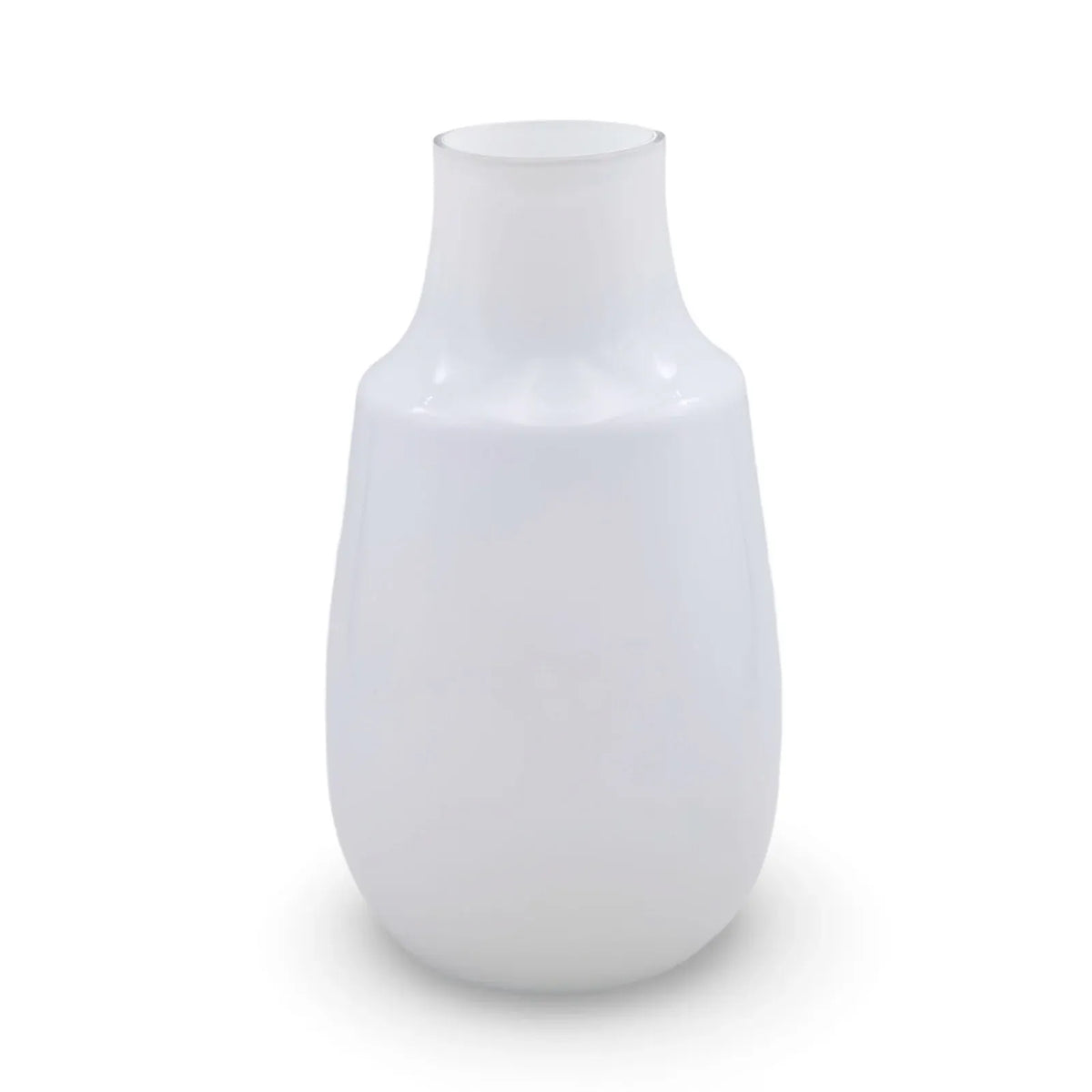 bulk 4 White Glass Belly Vase Sara 32cm
