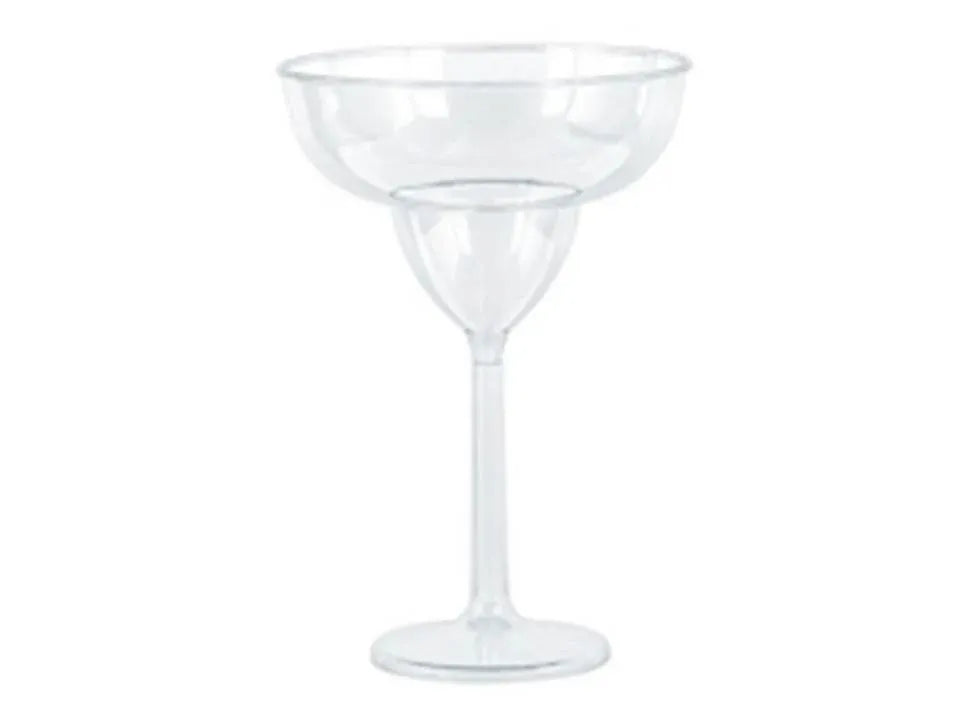 bulk 24 Jumbo 877ml Margarita Glass Plastic 24cm