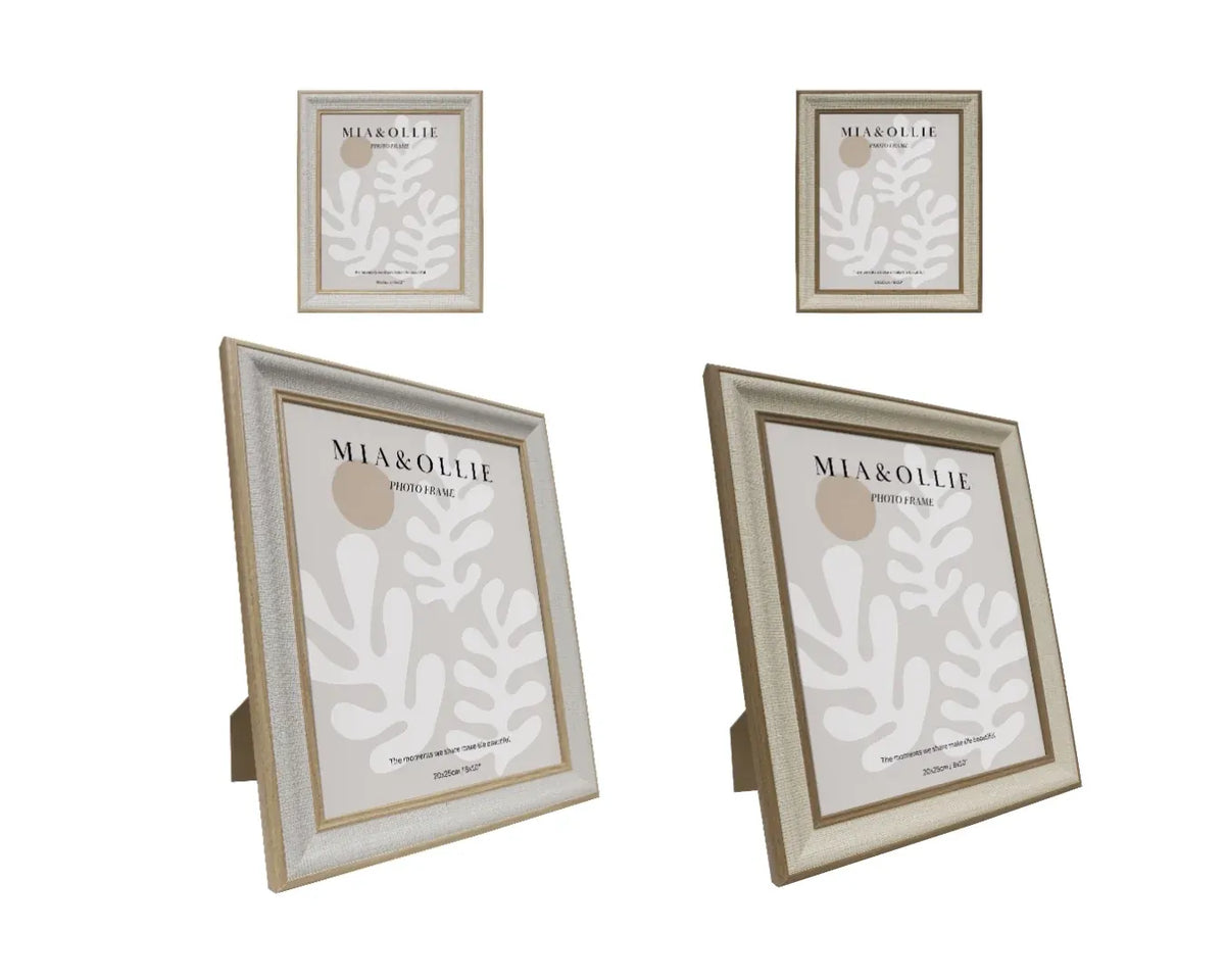 Set 2 Photo Frame Sandy '8x10in' 25cm