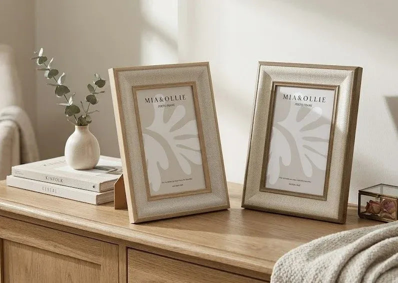 Set 2 Photo Frame Sandy '8x10in' 25cm