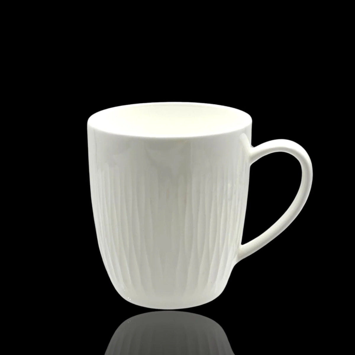 bulk 36 White Bone China Mug w/ Pattern 260ml