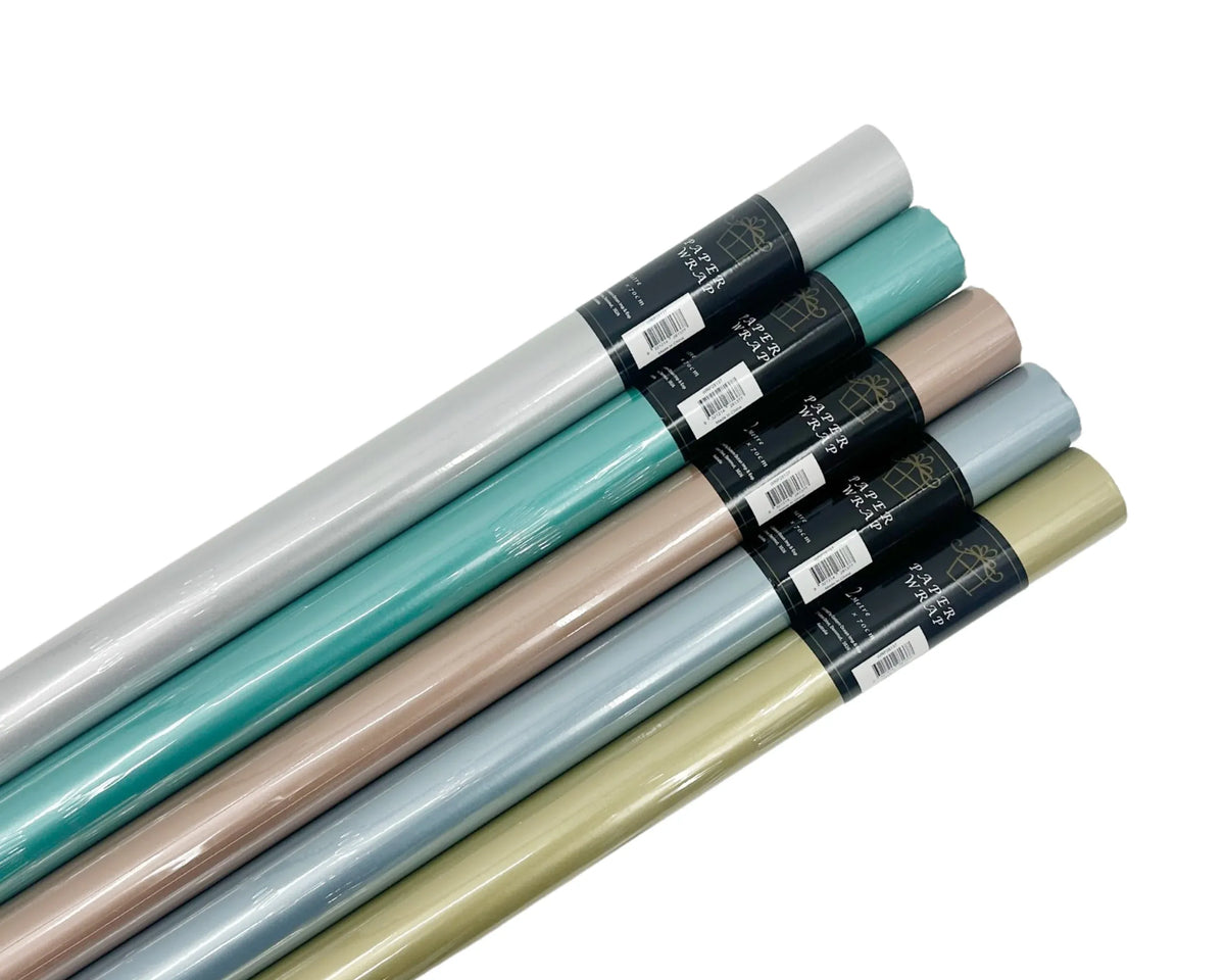 bulk 50 Metallic Gift Wrap 3.5cm Core 200cm