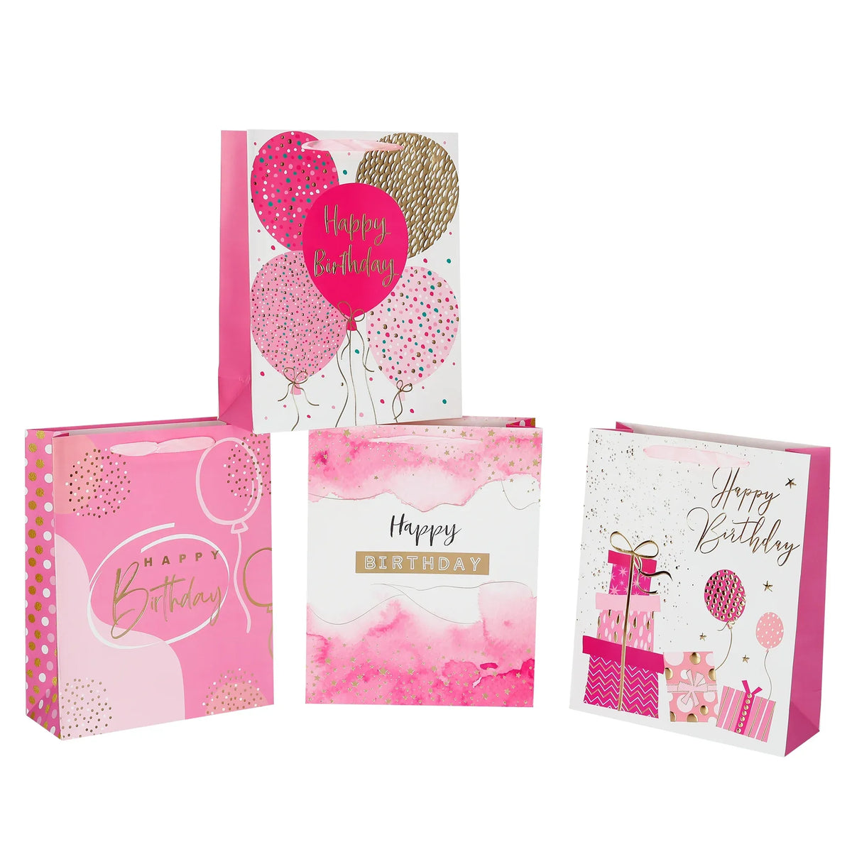 bulk 24 Xlarge Pink Celebration Gift Bag 42cm