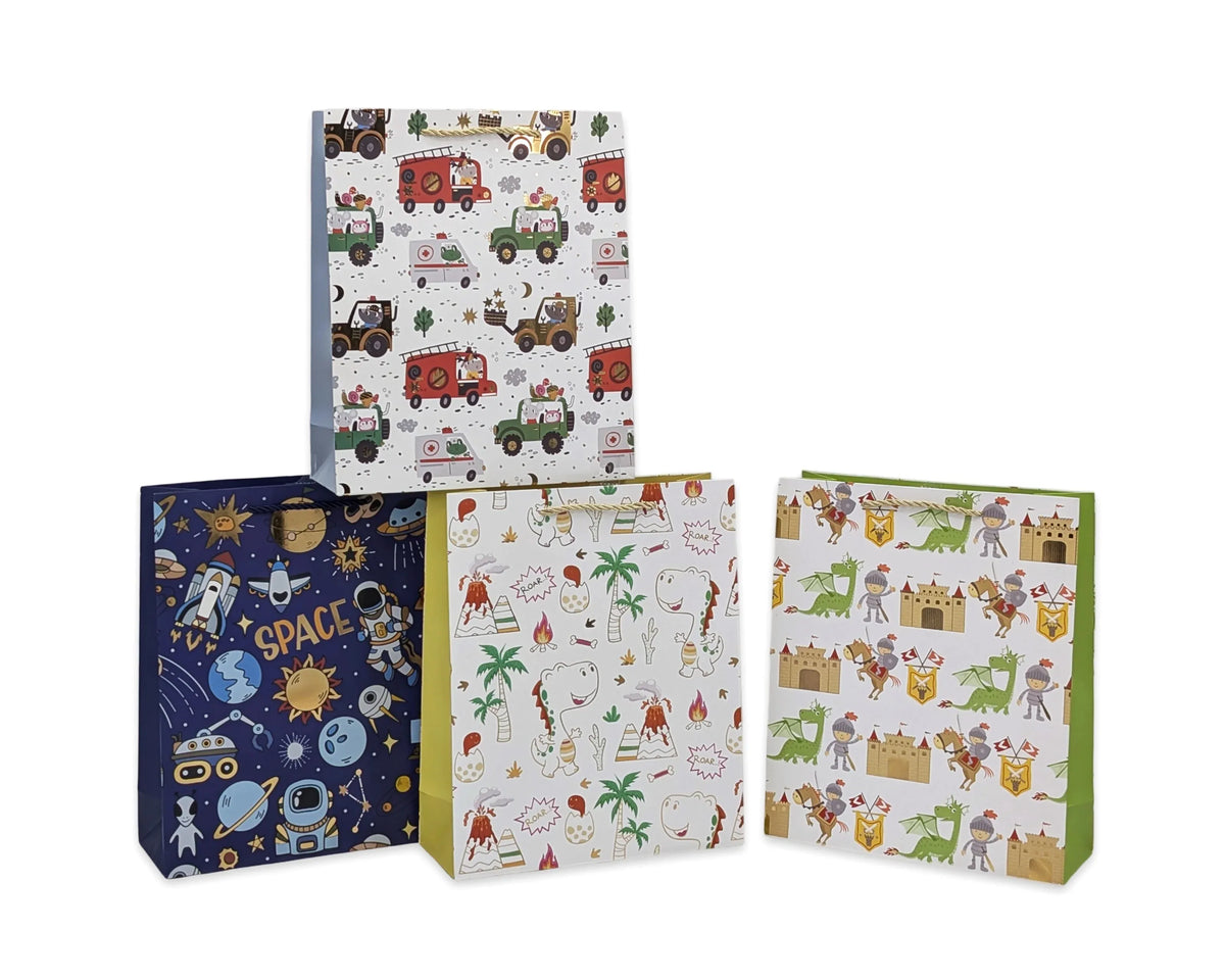bulk 24 Playful Adventure Foiled Gift Bag 23cm