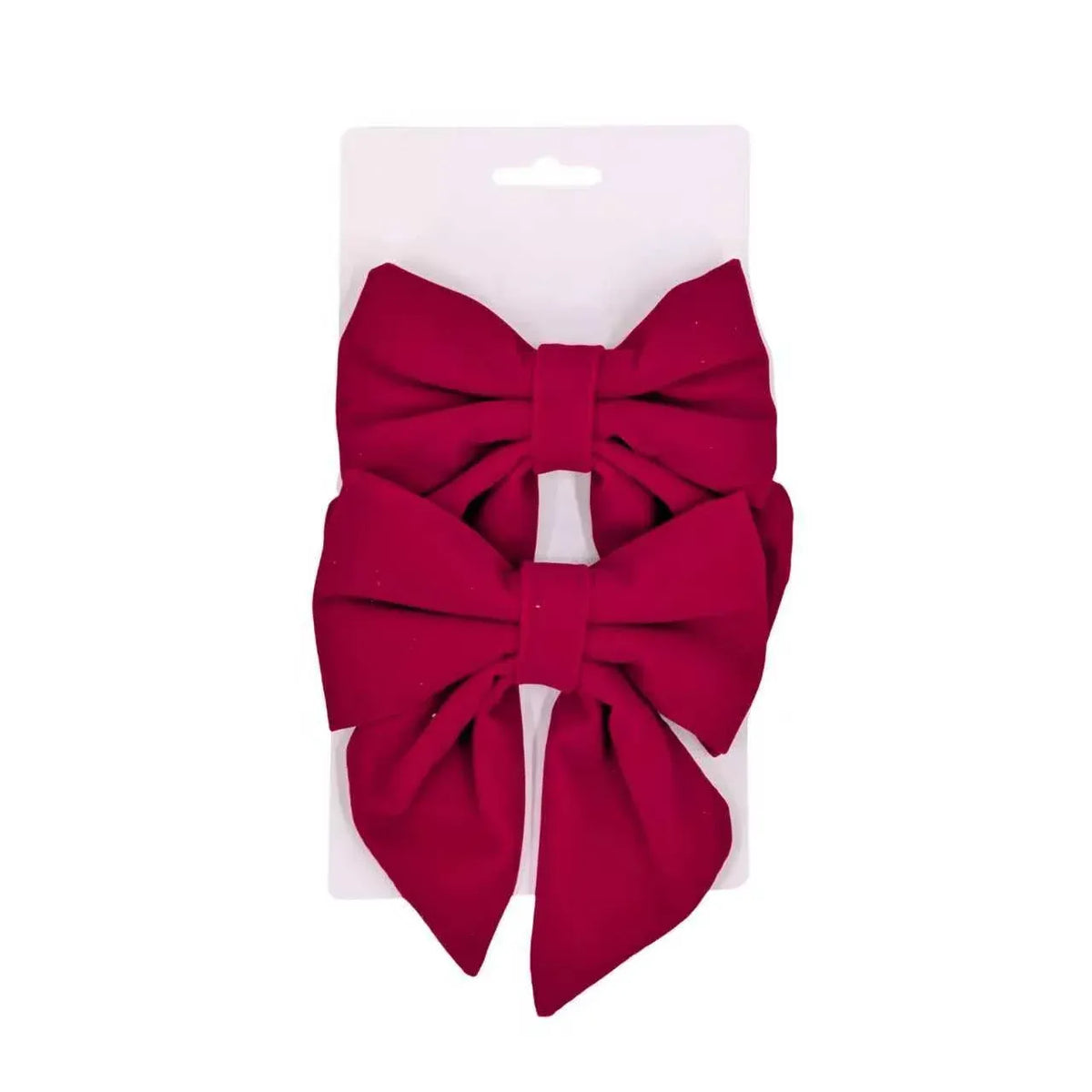 Bulk 24 Xmas Burgundy Bow pk2 13x15cm