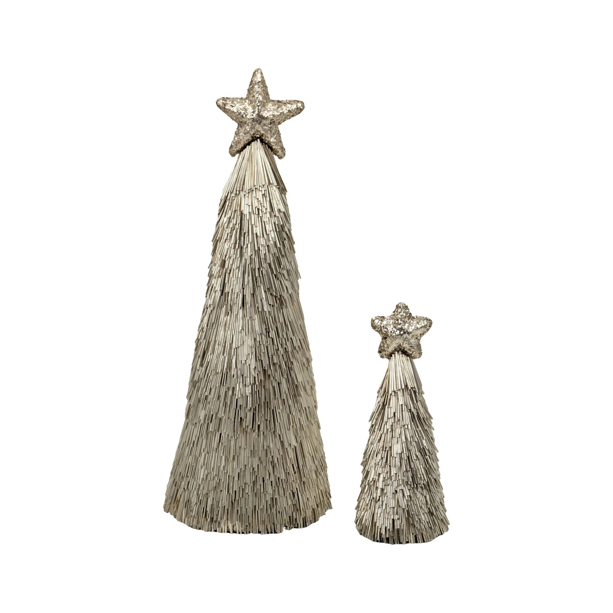 Bulk 8 Champagne Starburst Xmas Tree d14xh36cm