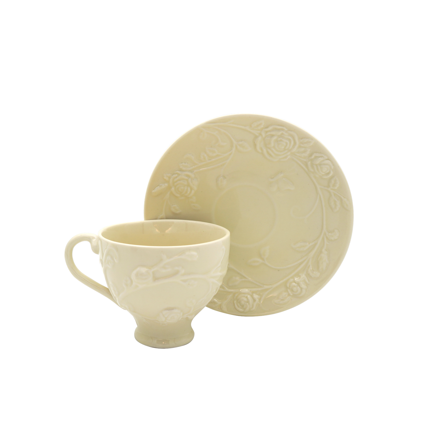 Faubourg Rose Embossed Cup and Saucer - 250ml