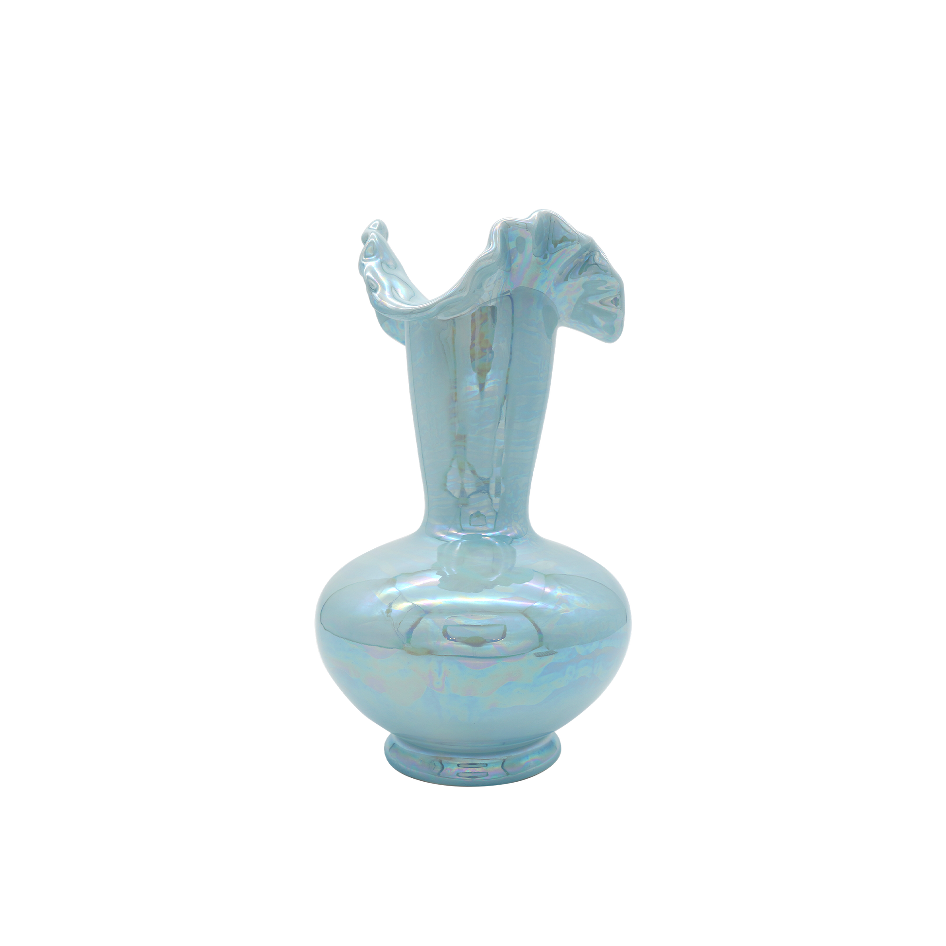 Mermaid Iridescent Ceramic Vase Blue