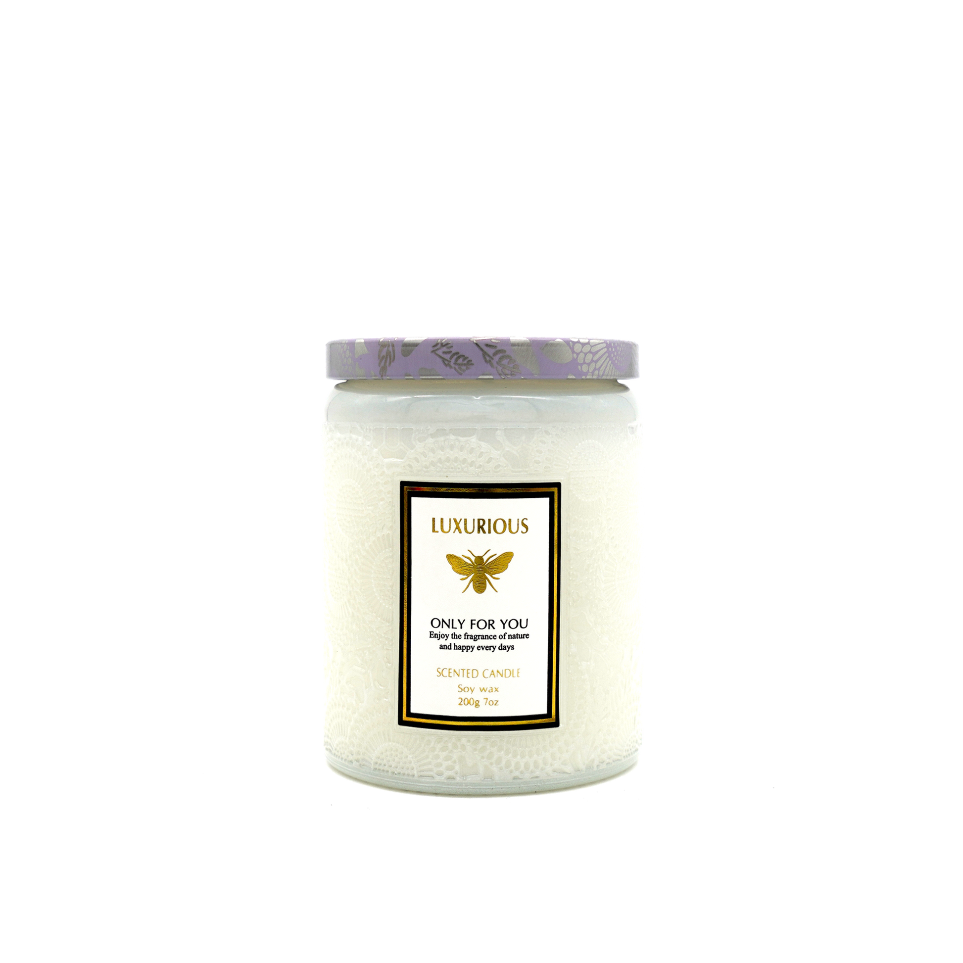 Faubourg Embossed Scented Candle silk flowers