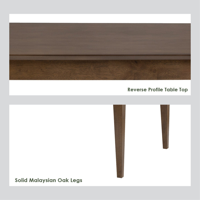 Dining Table Allergo Timber - 150cm - Cocoa