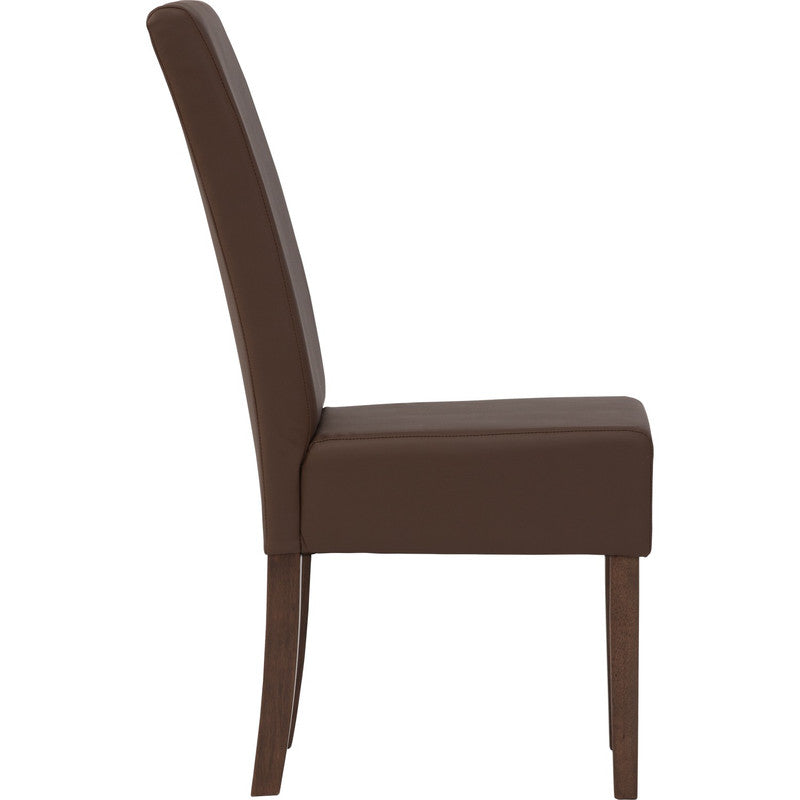 Dining Chair Mesi - Set of 2 - Cocoa Legs, Mocha Upholstery