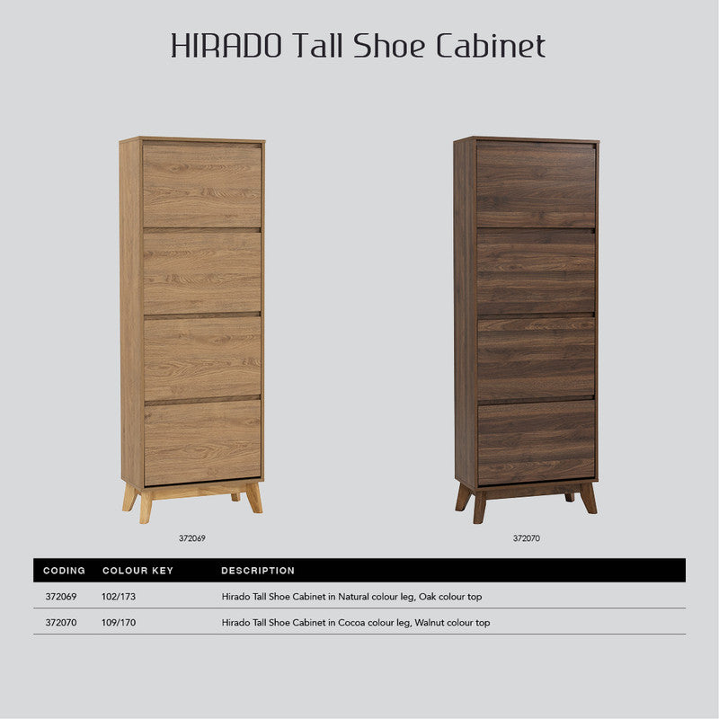 Hirado Tall Shoe Cabinet - Cocoa