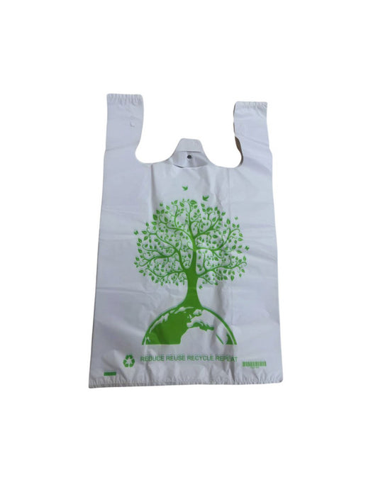 Reusable Carry Bags Eco Plastic Bags Wholesale Printed Large (500 Pcs)