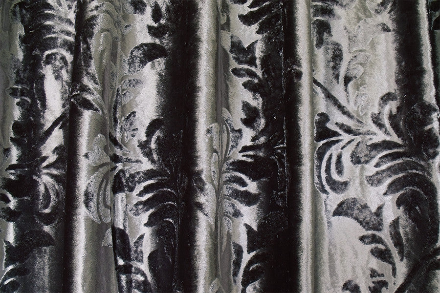 Large Thick Velvet Curtains Stunning Flocking 580x270cm+Hook Pinch Pleat Silver Grey