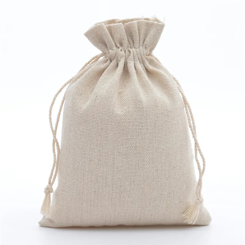 10-Piece Cotton Drawstring Gift Bags