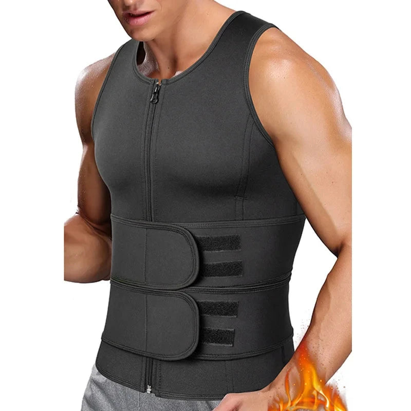 Body Shaper Waist Trainer Sauna Vest XXL - Double Belt