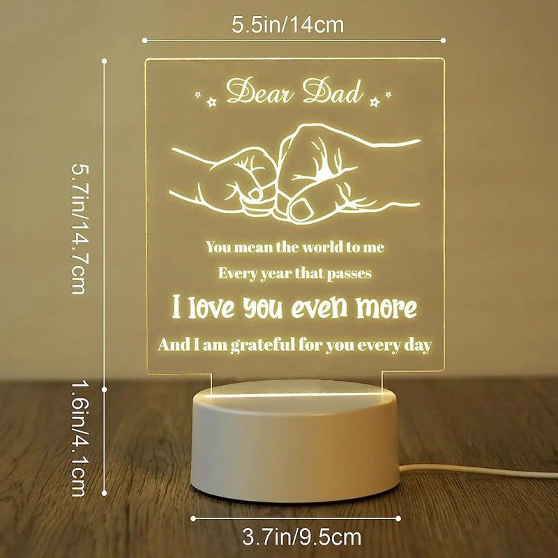 Dad Night Lamp - Perfect Gift for Father's Day