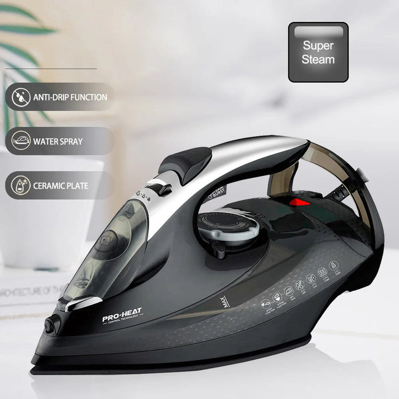 2200W Professional Steam Iron with Ceramic Soleplate