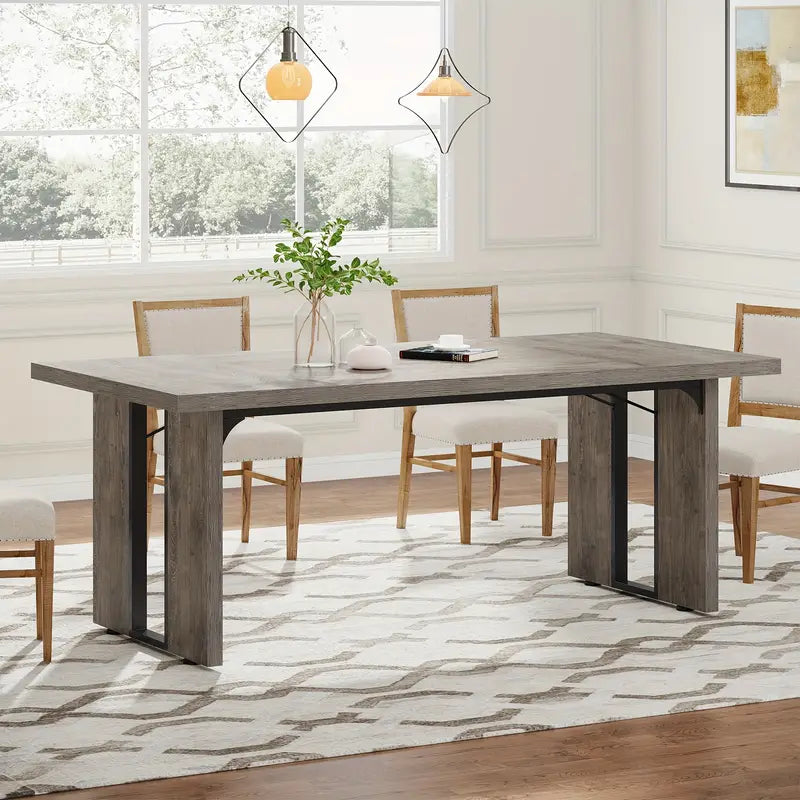 Rectangular Dining Table Rustic - NNETMLT