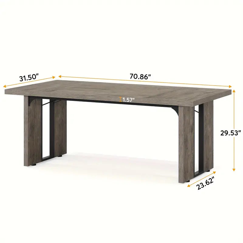 Rectangular Dining Table Rustic - NNETMLT