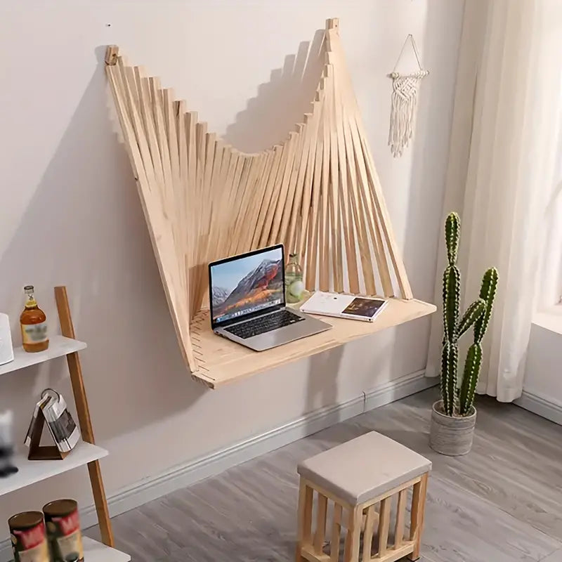 Wooden Folding Table with Creative Hanging Design