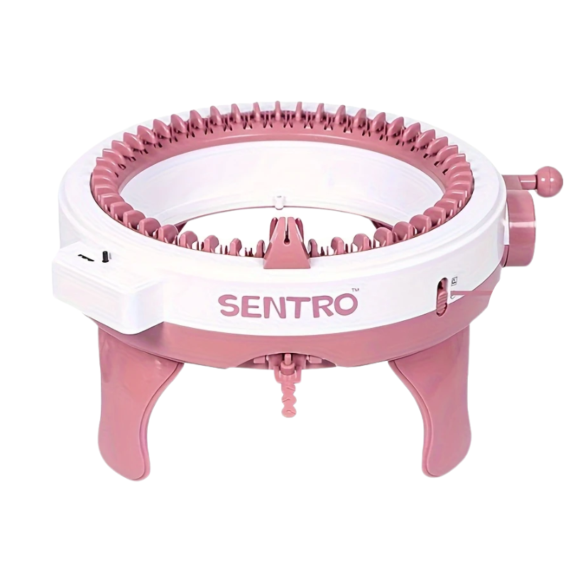 48-Needle Pink Knitting Machine Kit for DIY Crafts