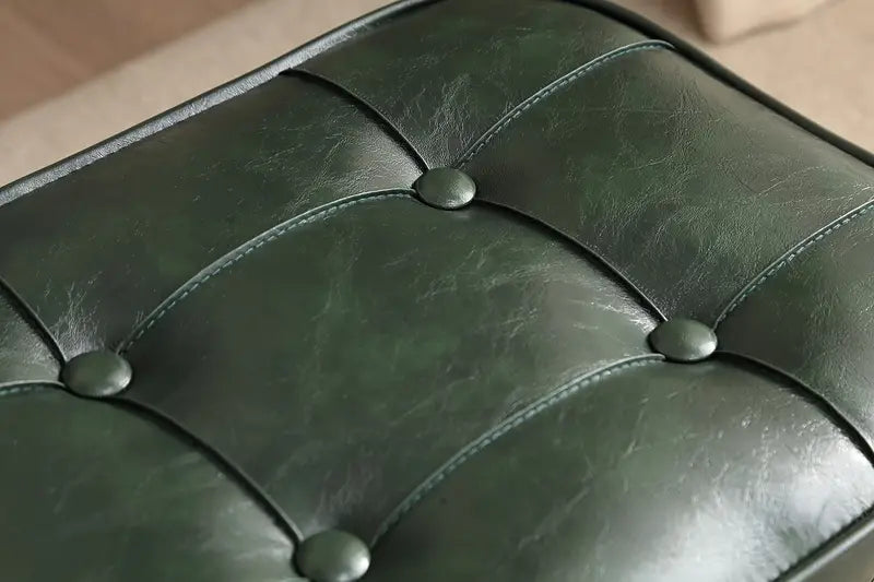 Super Soft Faux Leather Upholstered Seat - Green Black