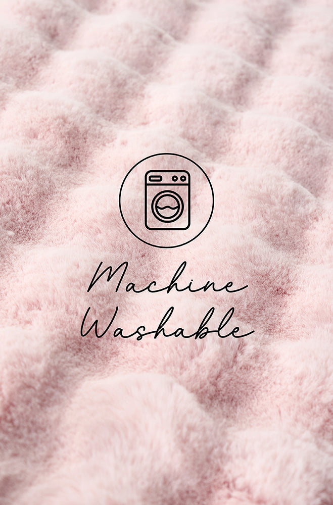 Bubble Washable Rug - Blush 200x200CM