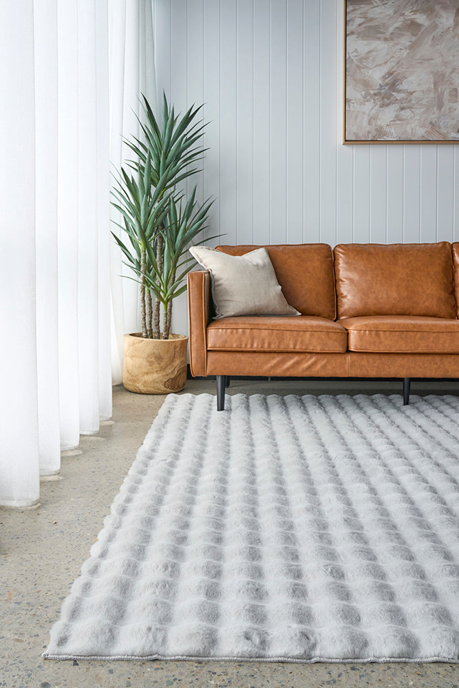 Bubble Washable Rug - Silver 220X150Cm