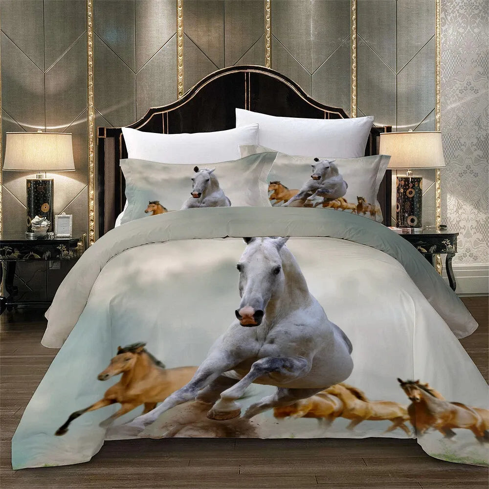 Horses Solenne Gallery Quilt Cover set