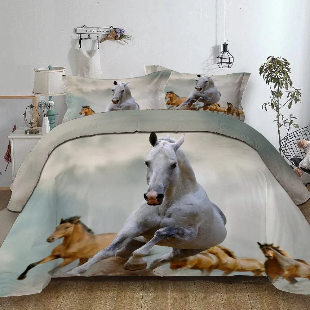 Horses Solenne Gallery Quilt Cover set