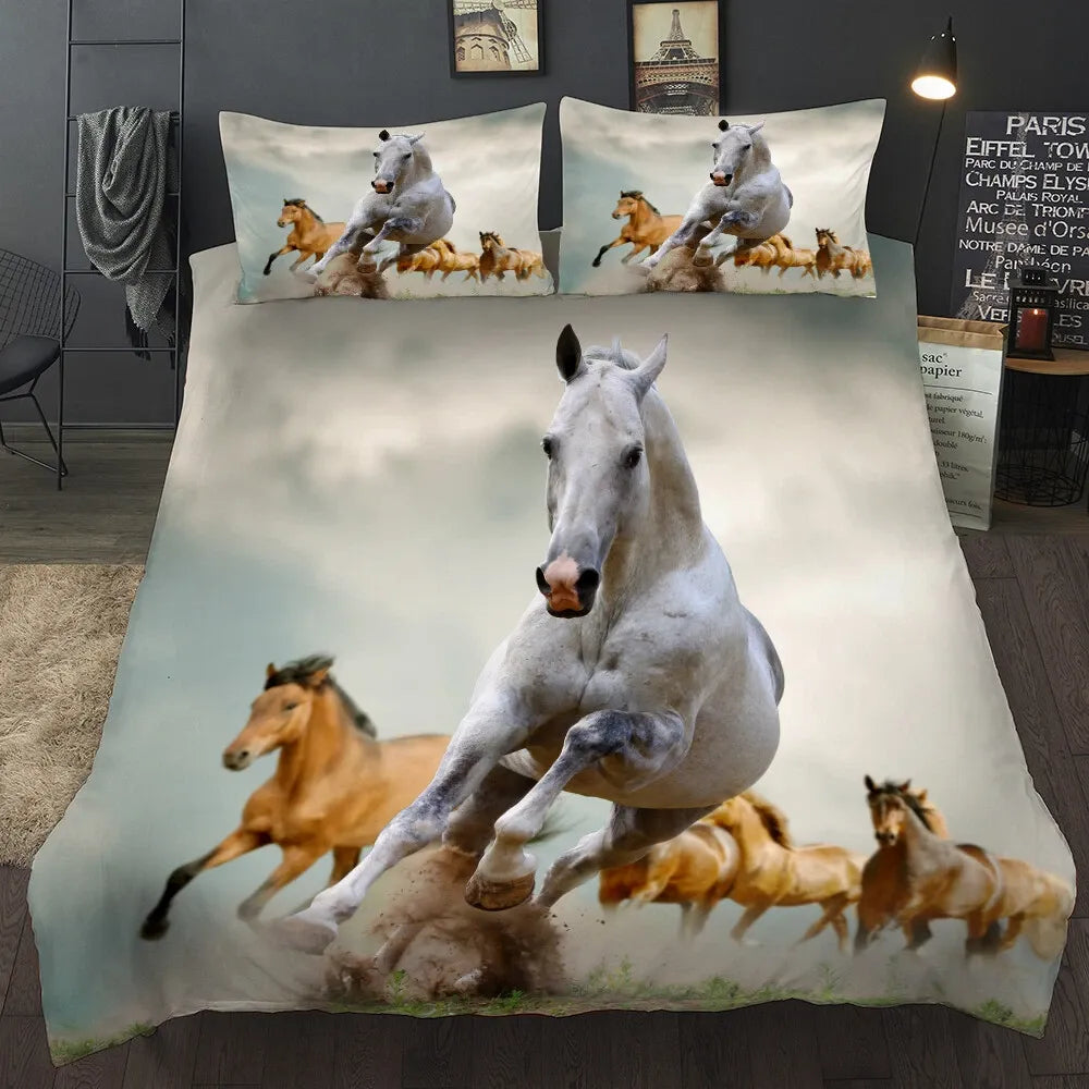 Horses Solenne Gallery Quilt Cover set