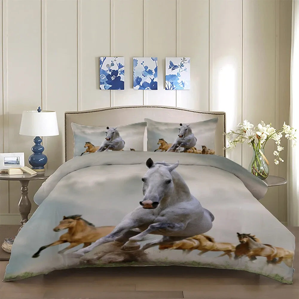 Horses Solenne Gallery Quilt Cover set